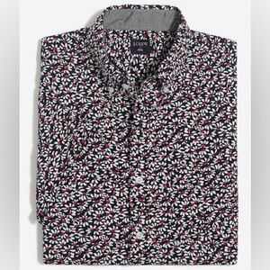 J. Crew Factory Men’s Large Slim Flex Washed Button Floral Down Blouse Shirt